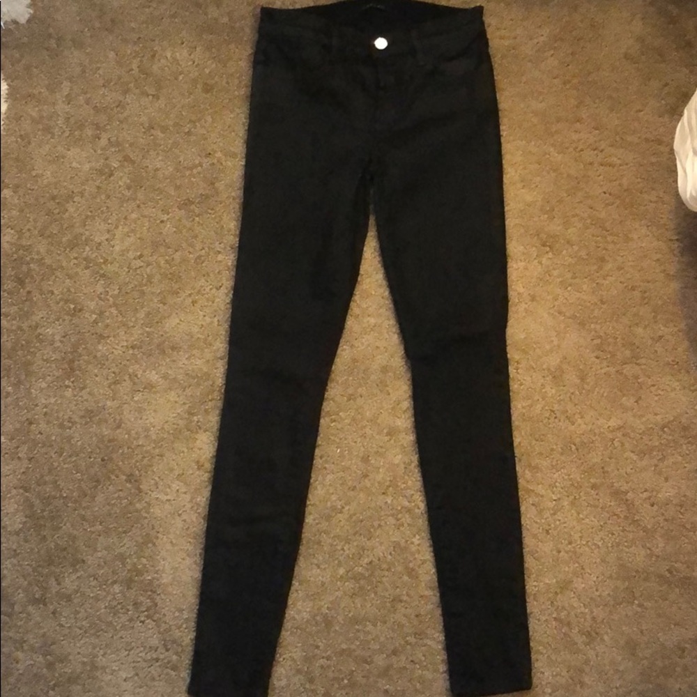 J BRAND black metallic jeans